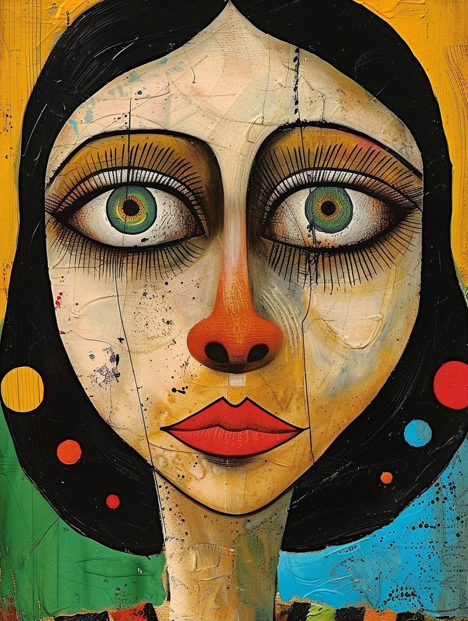 Surrealist Folk Portrait Study - Image 2