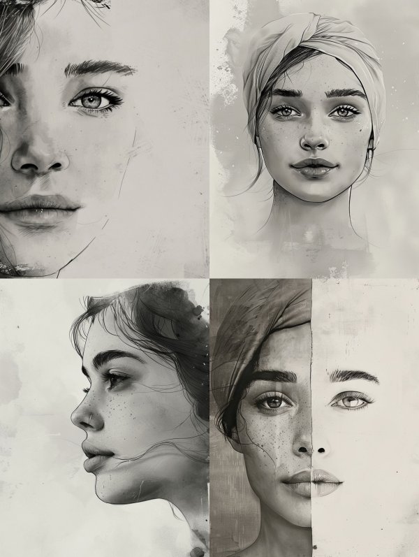 Whispers of Graphite: Four Feminine Visions