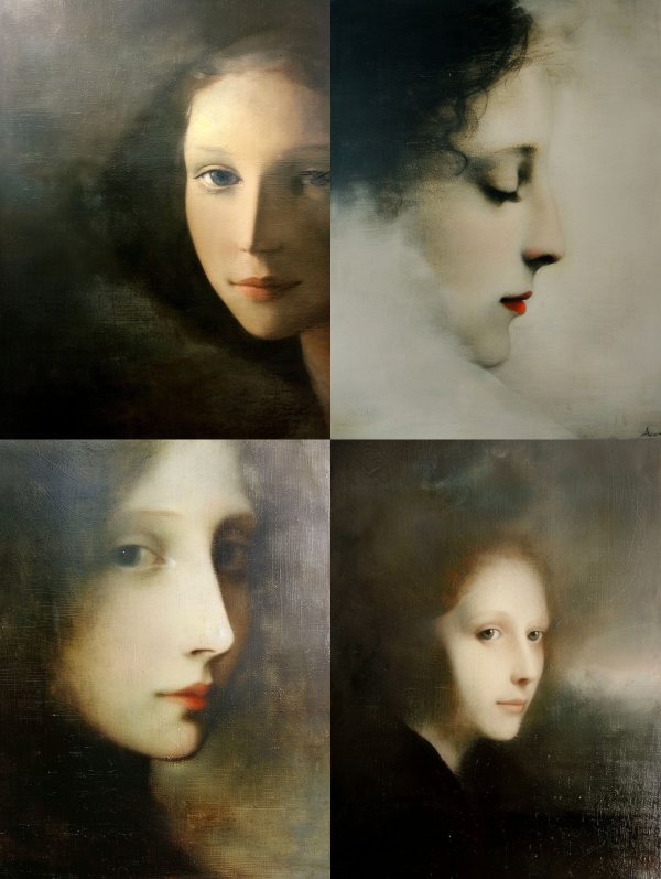 Ethereal Renaissance Shadow Portraits