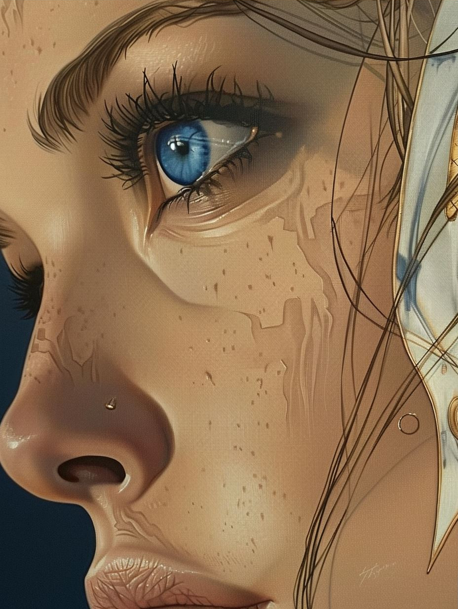 Golden Gaze: A Study in Blue Eyes - Image 3
