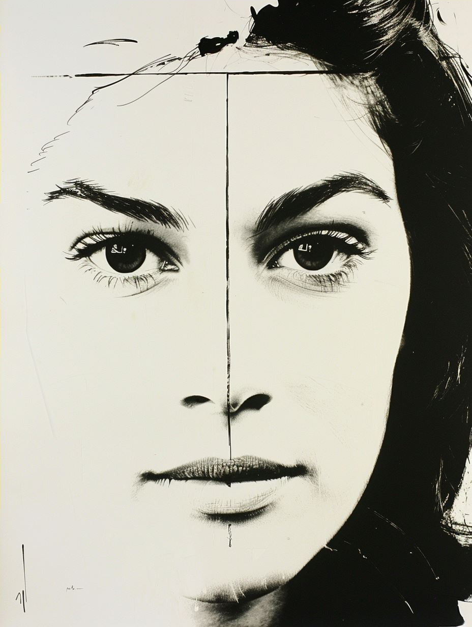 Avant Garde Yellow Paint Portrait - Image 4