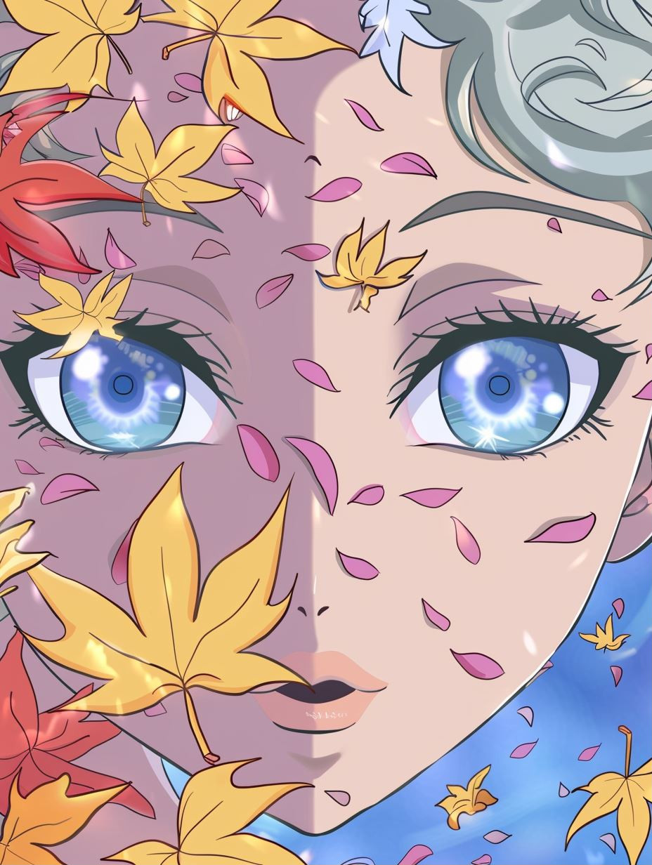 Autumnal Gaze in Pastel Hues - Image 1