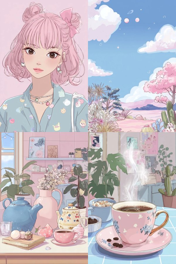 Pastel Dreams Aesthetic Collage