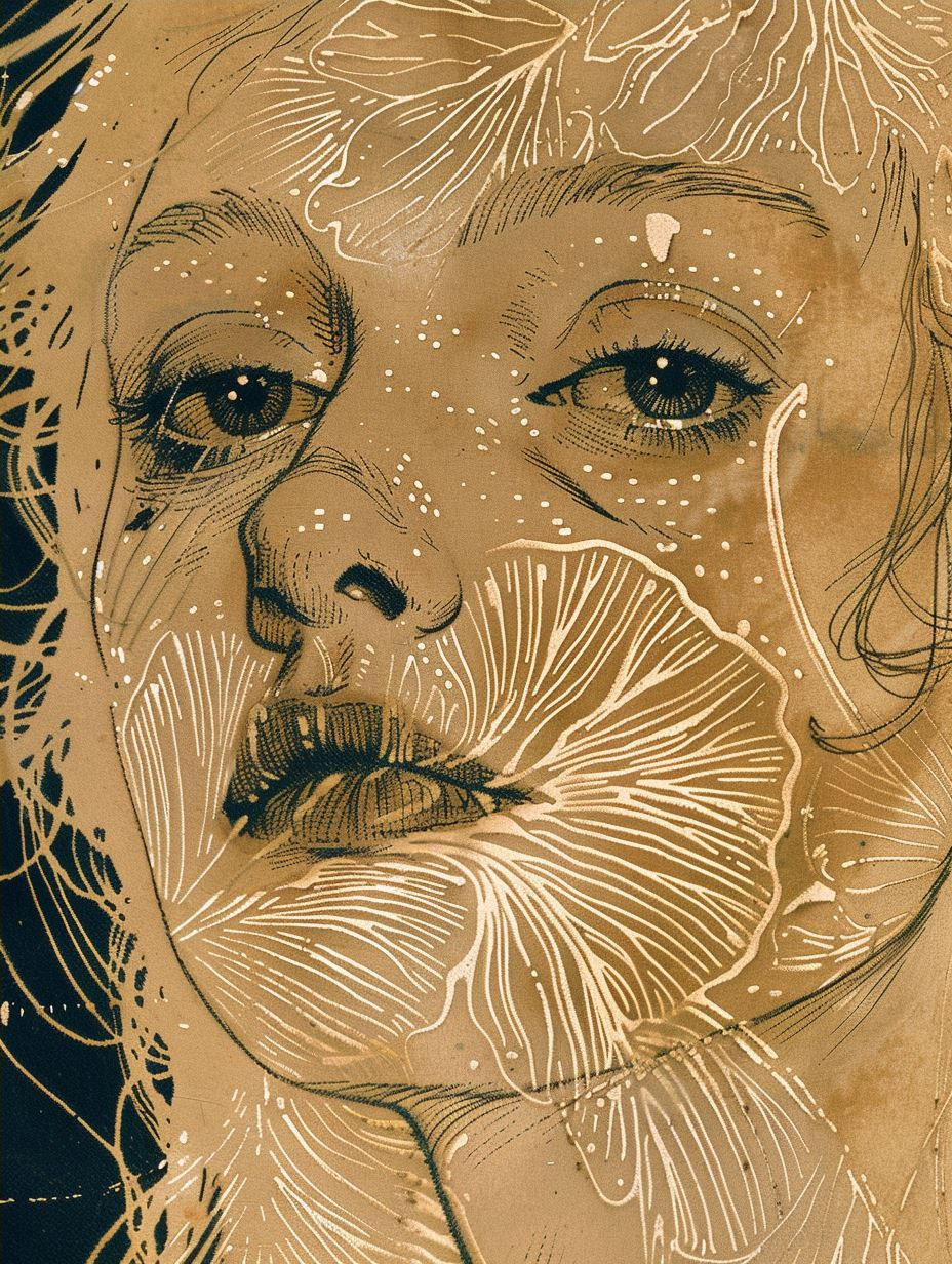 Vintage Ink Etching Portrait - Image 4