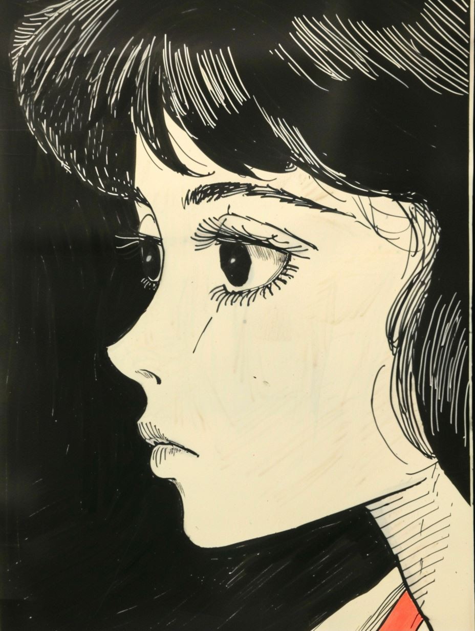 Noir Manga Ink Portrait
