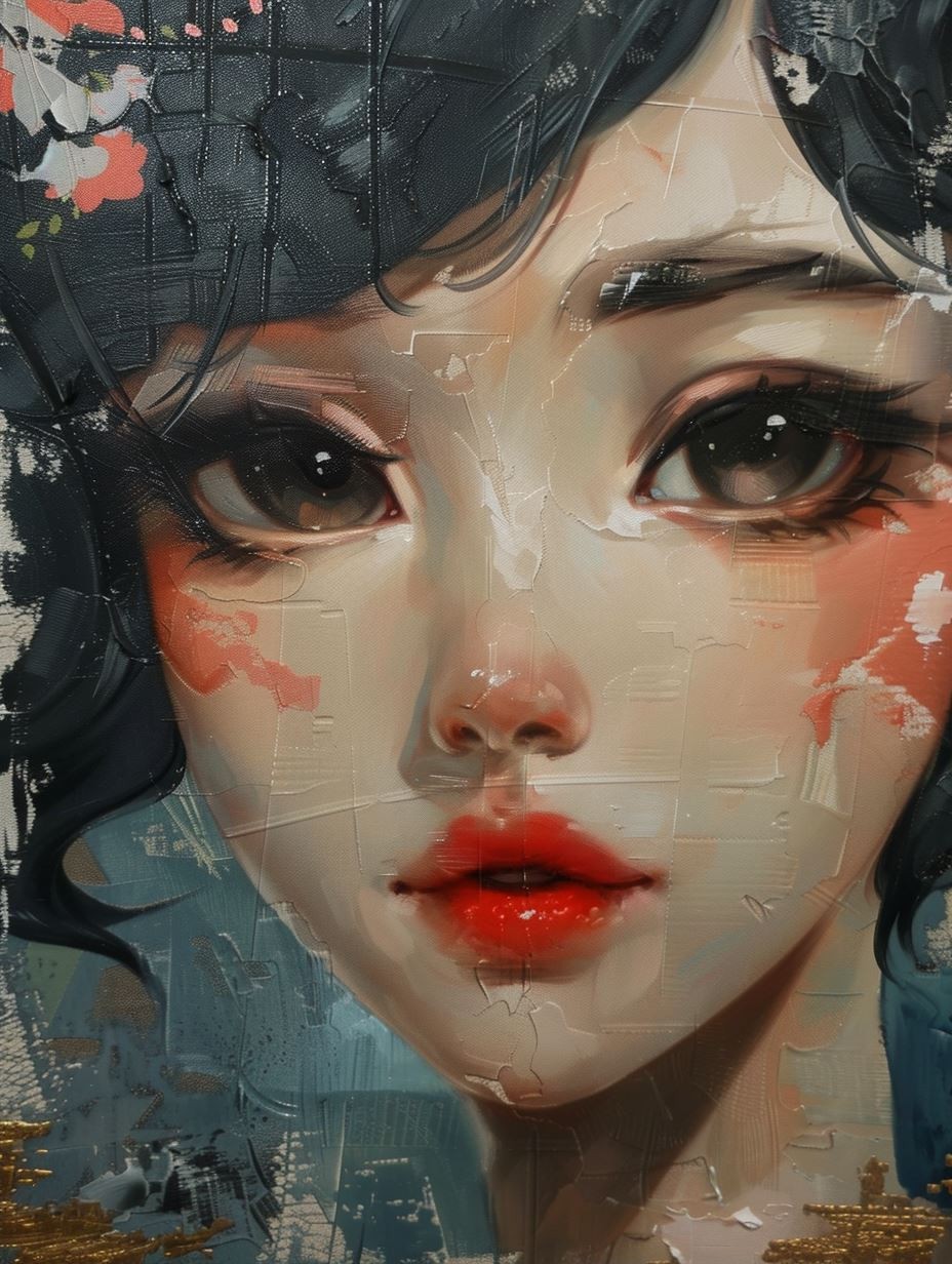 Ethereal Dark Anime Portrait - Image 2