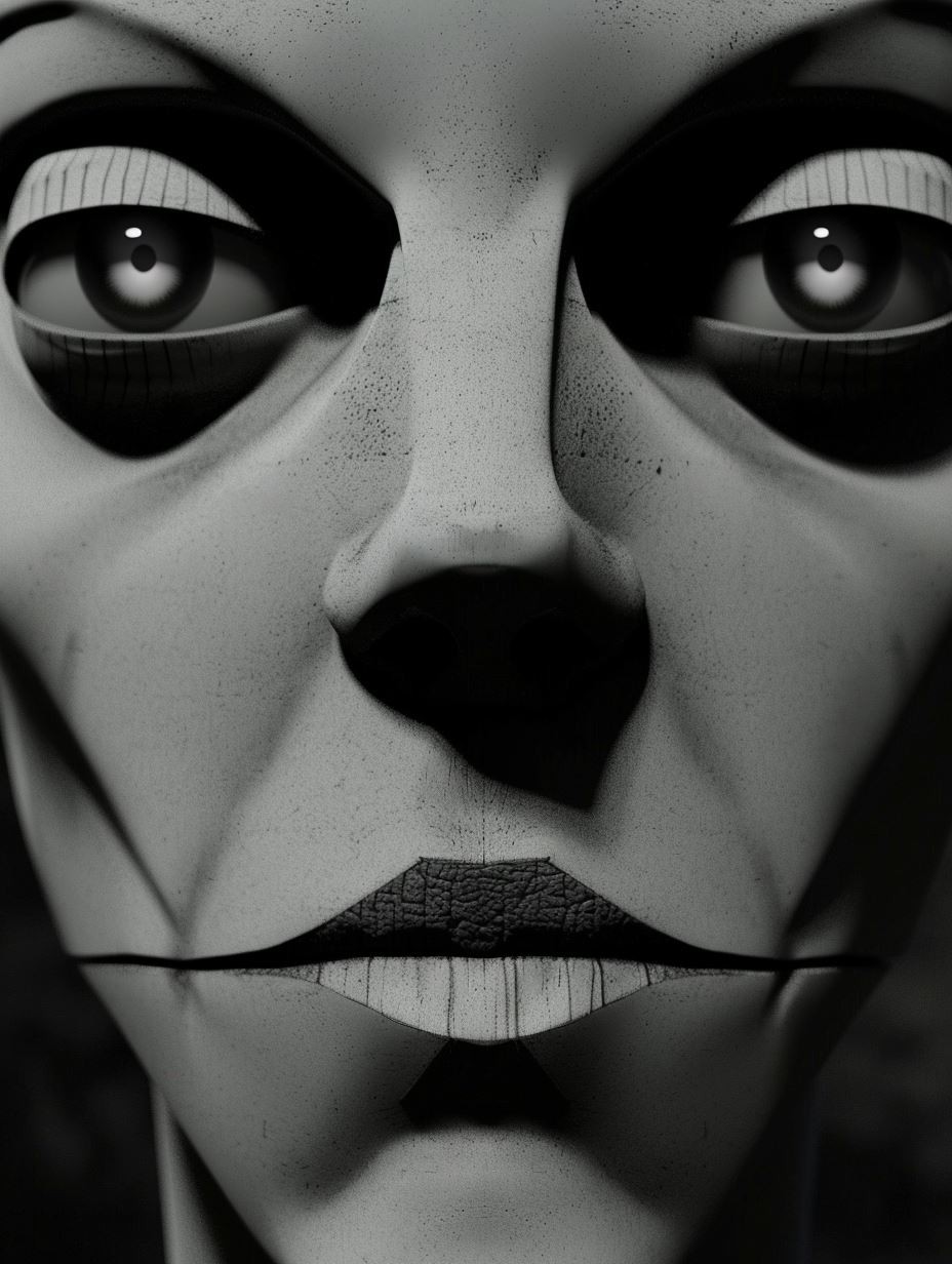 Noir Ethereal Shadow Portrait