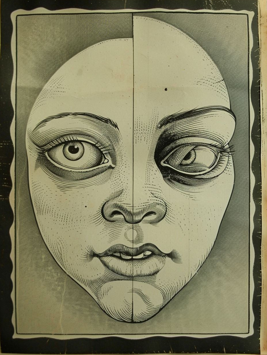Vintage Stipple Ink Portrait - Image 4