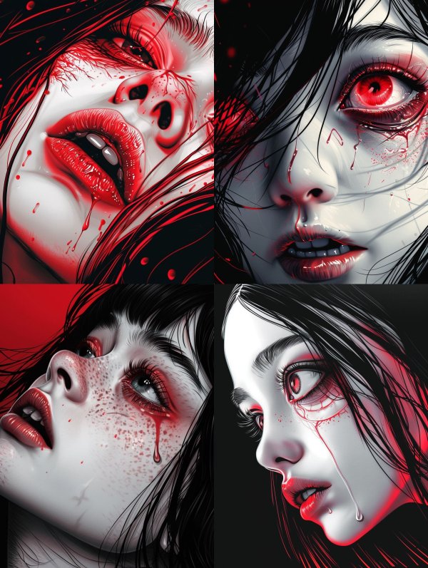 Crimson Visage of Dark Desire