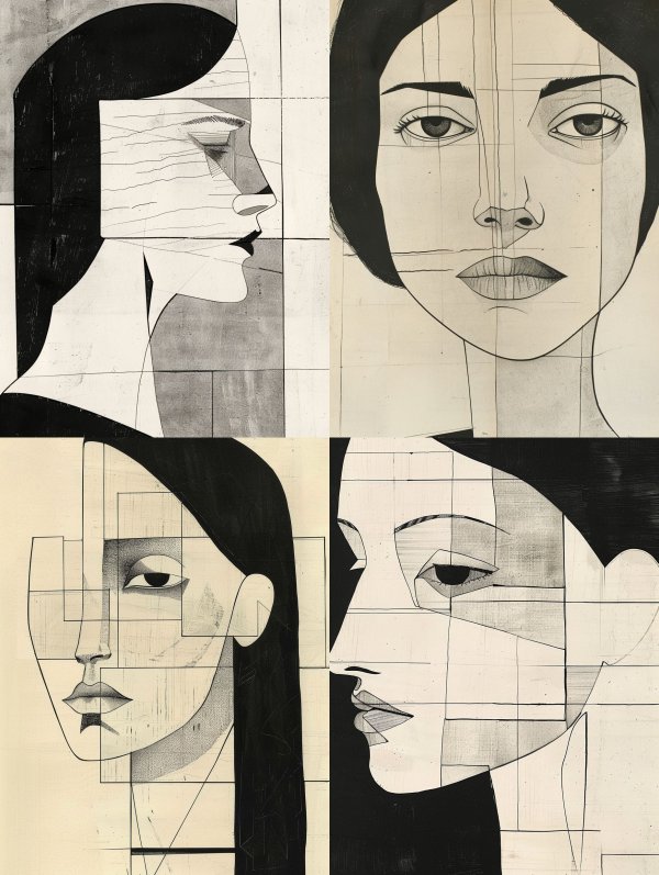 Fragmented Portraits of Silent Thought