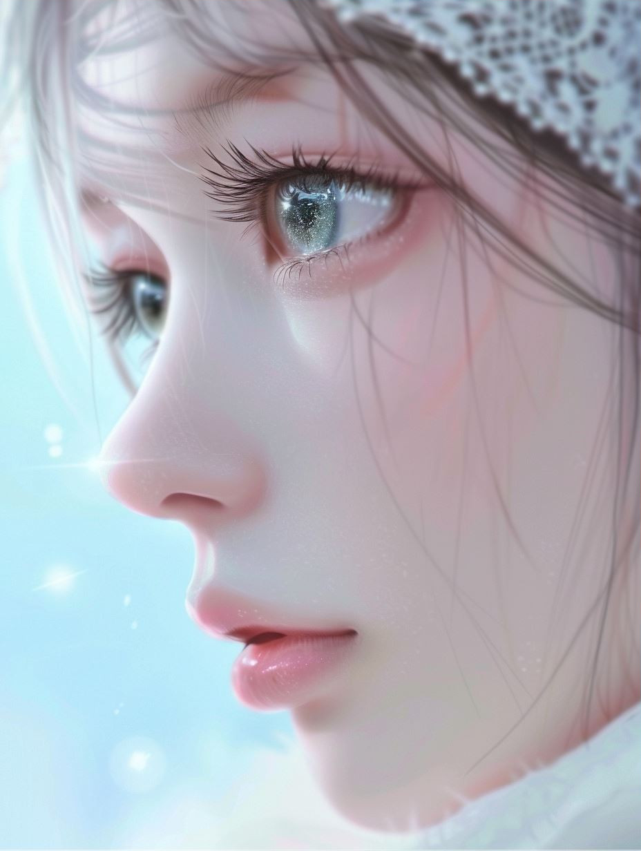 Ethereal Gaze of Spring Blossoms - Image 3