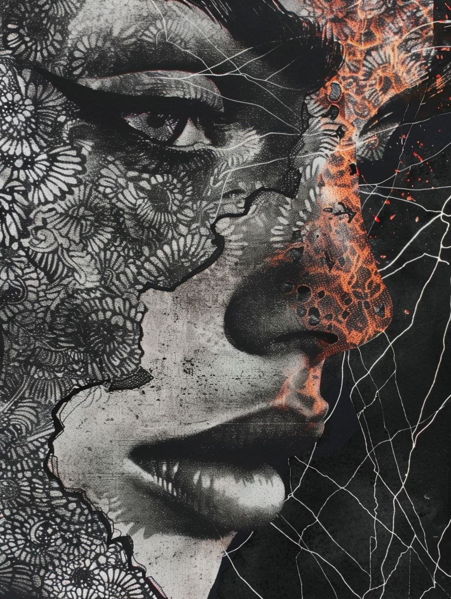 Fragmented Souls: A Surrealist Portrait Study - Image 1
