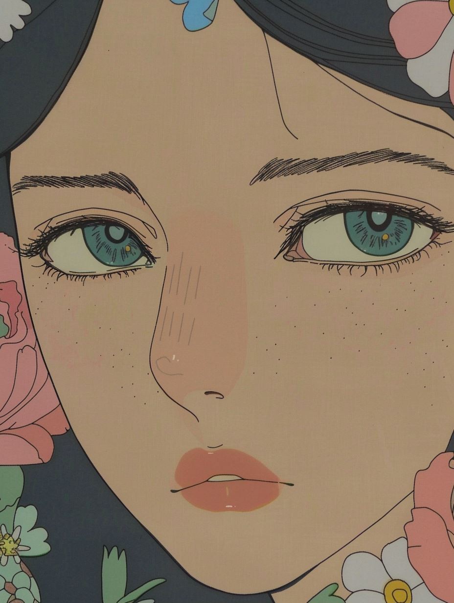 Ethereal Pastel Anime Portrait - Image 1