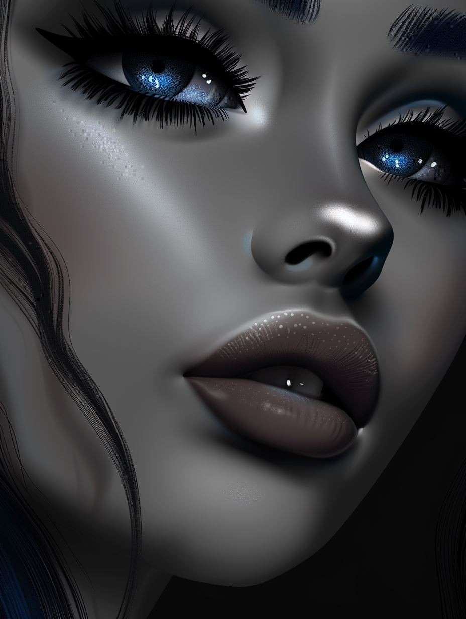 Frozen Azure Gaze - Image 3