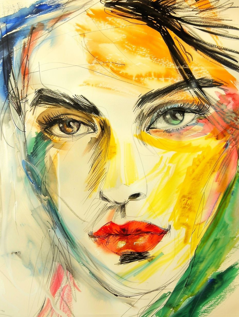 Prismatic Soul Expressionist Portrait - Image 3