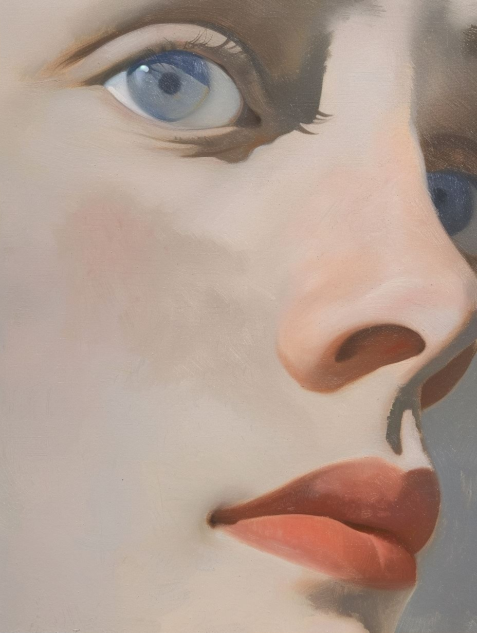 Serene Gaze in Soft Light - Image 2