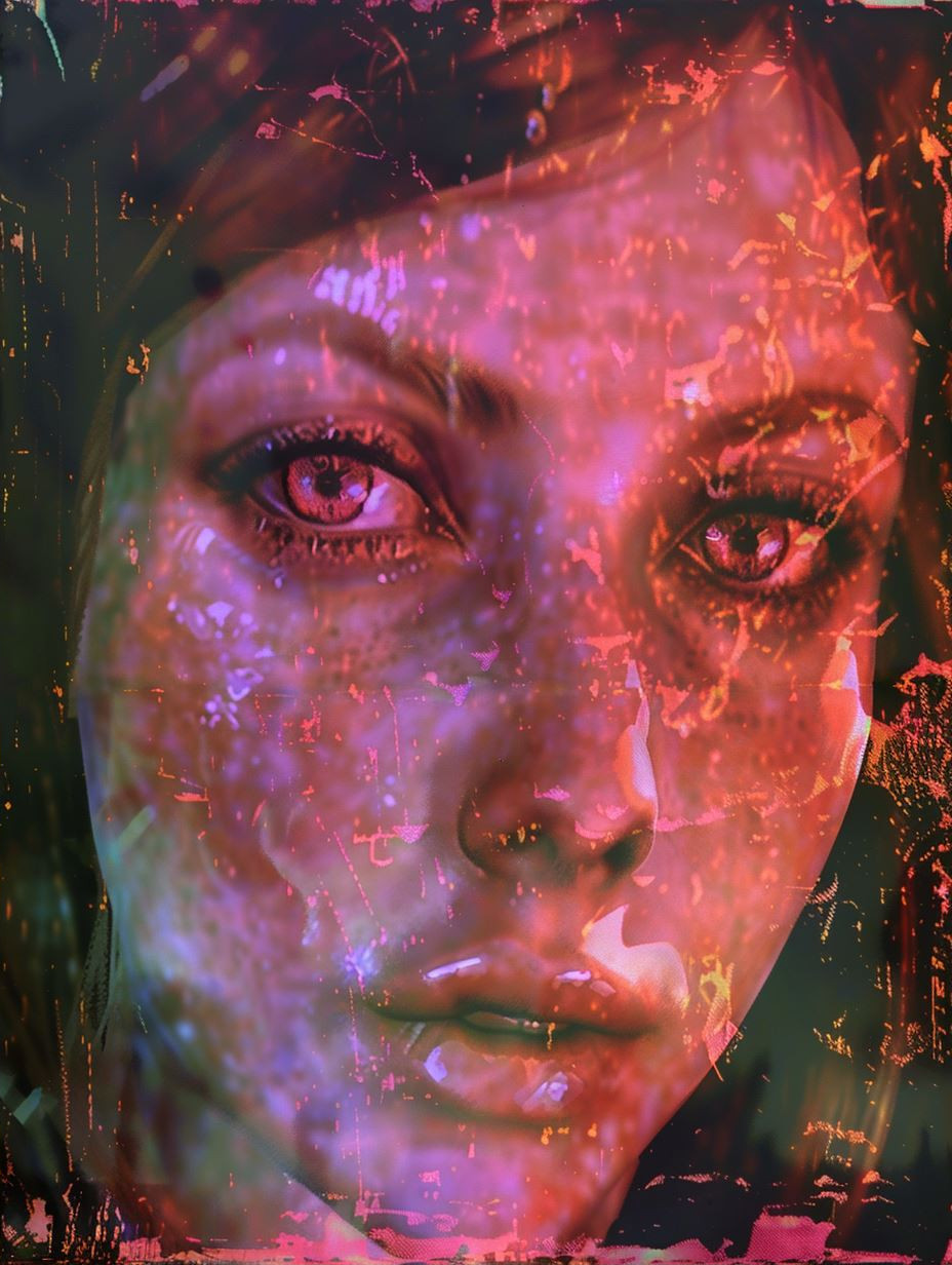 Gilded Digital Fragmented Portrait - Image 2