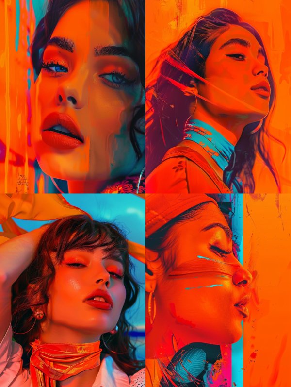 Neon Dreams Chromatic Portraiture
