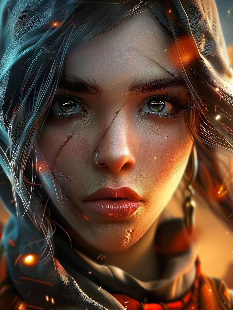 Warrior Spirit in Ember Light - Image 1