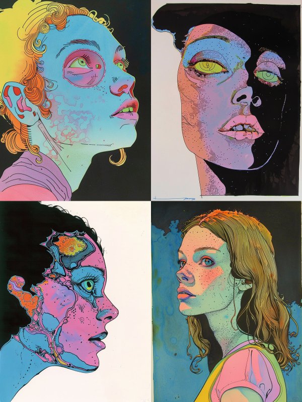 Prismatic Portraits of Surreal Femininity