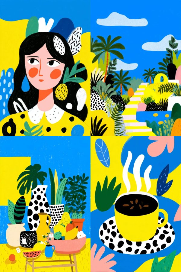 Vibrant Tropical Dreams Collage