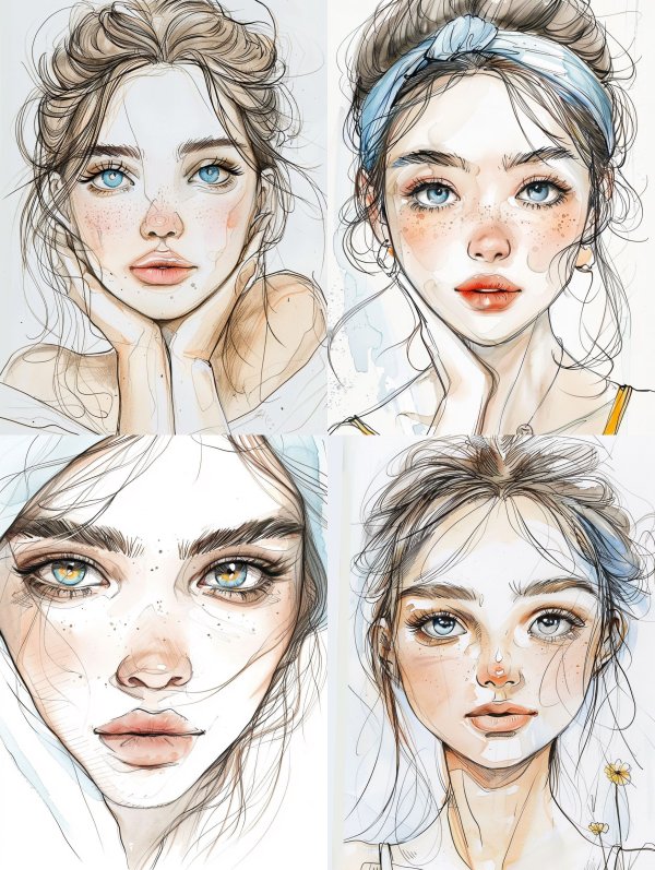 Ethereal Gazes: A Portrait Study