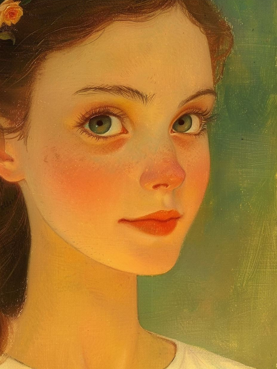 Ethereal Gaze in Warm Oil - Image 3