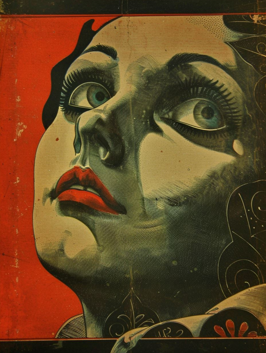 Crimson Gaze Vintage Noir - Image 4