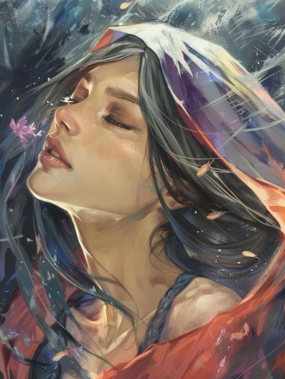 Ethereal Gaze in Shimmering Light - Image 4