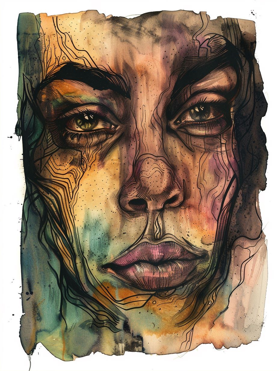 Fragmented Soul in Watercolor - Image 2