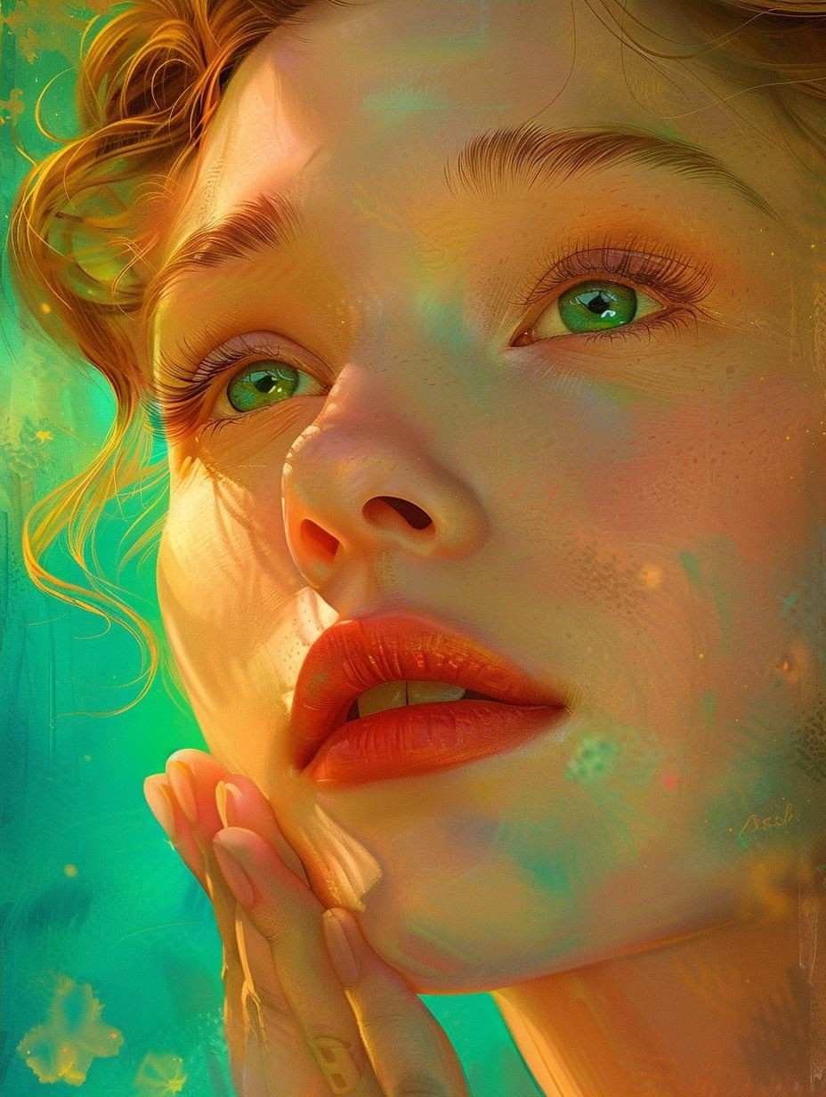 Prismatic Glow Portrait Study - Image 4