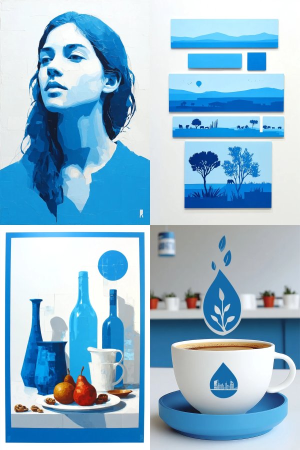 Azure Visions: A Study in Blue