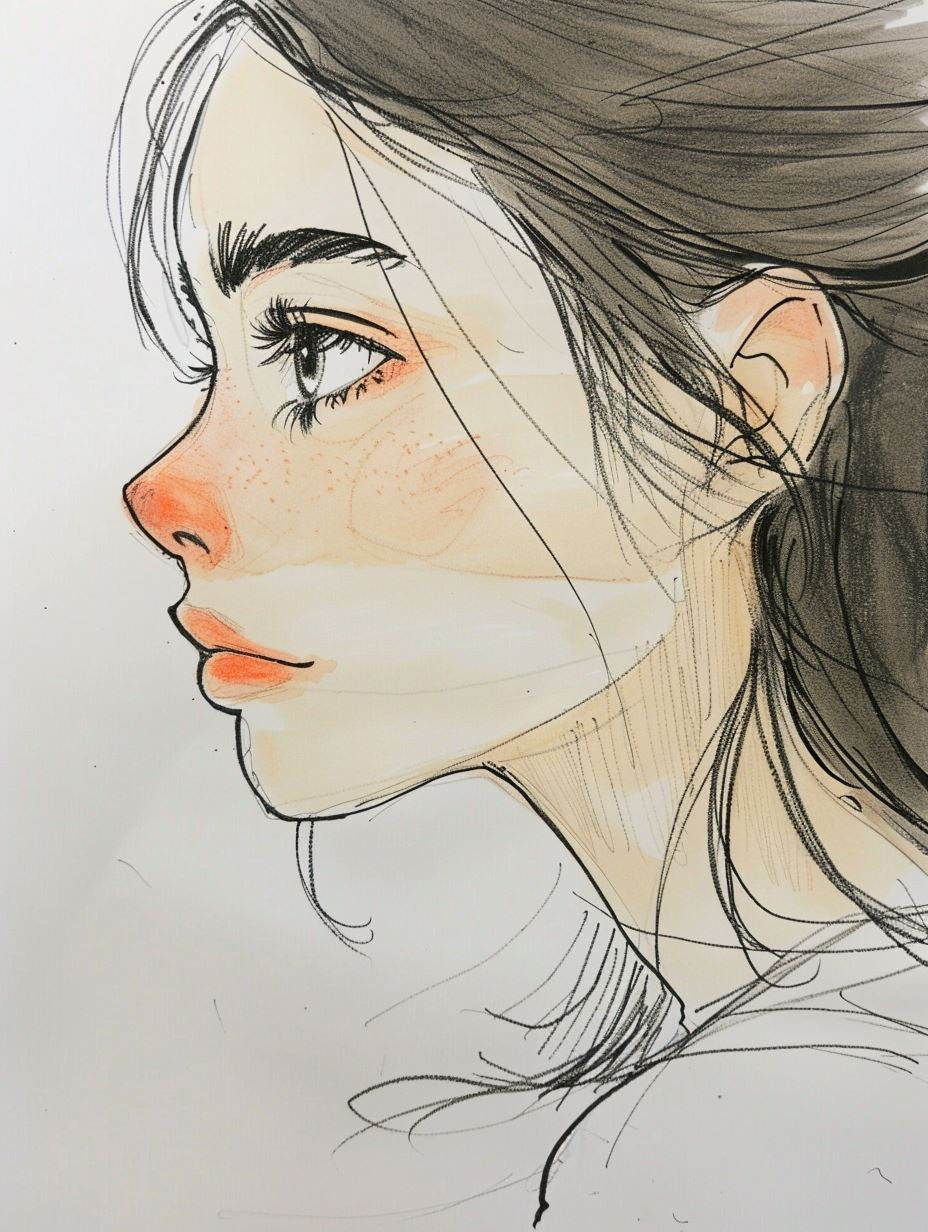 Ethereal Gaze: A Study in Portraiture - Image 1
