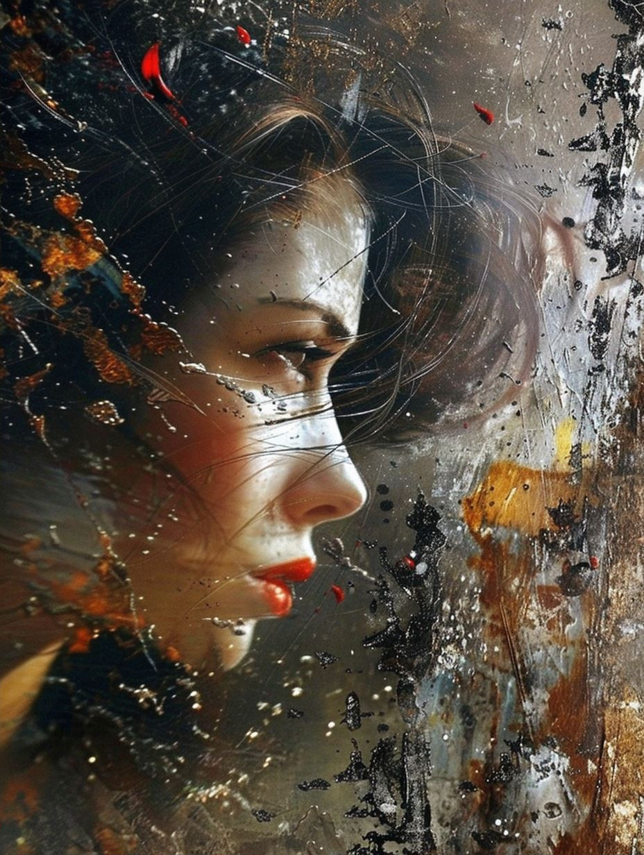 Gritty Ethereal Portrait in Chaos - Image 2