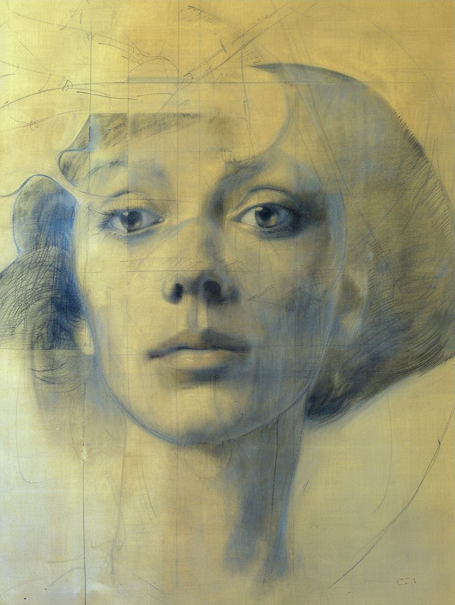 Fragmented Blue Ethereal Portraits - Image 3