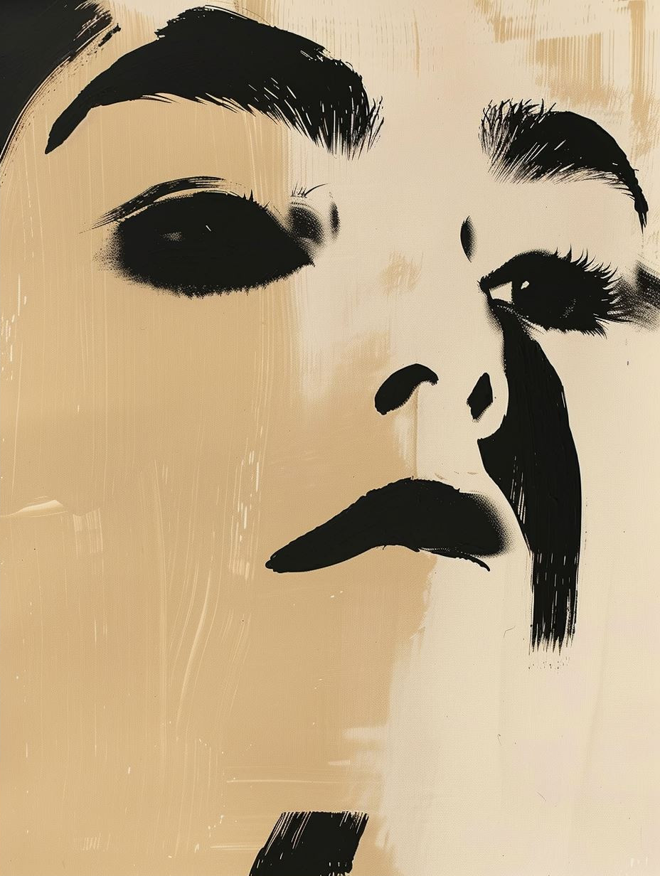 Abstract Noir Beauty Portrait - Image 2