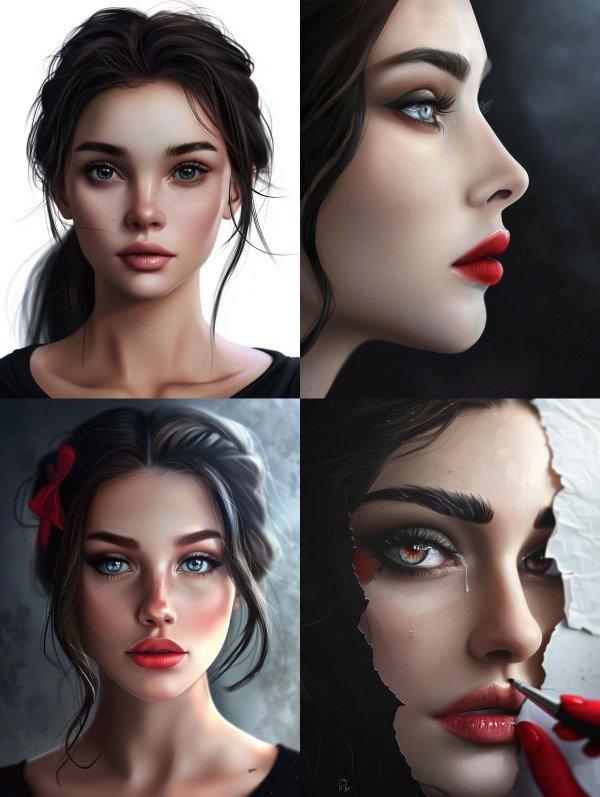 Digital Portraits of Ethereal Feminine Beauty