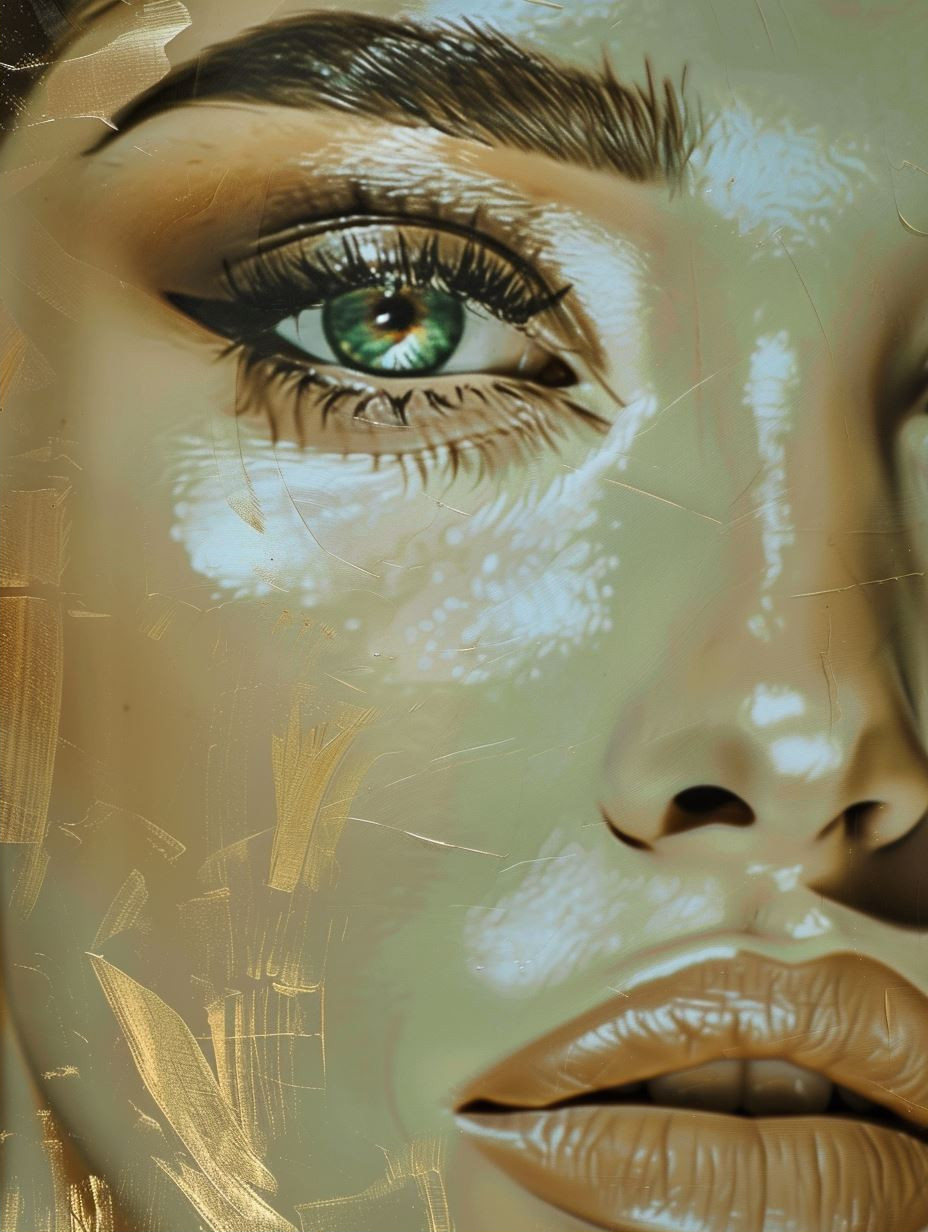 Ethereal Gilded Portraiture Study - Image 2
