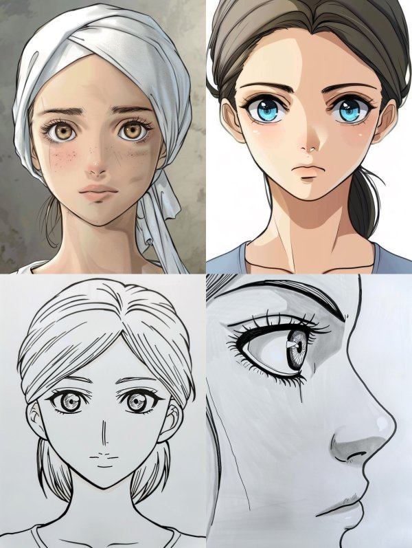 Anime Character Design Process and Sketches