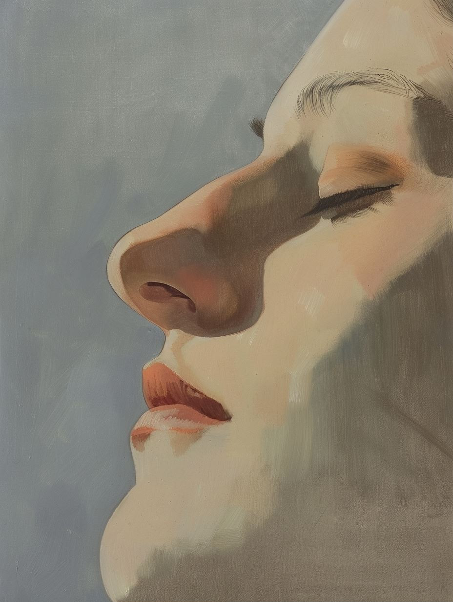 Serene Gaze in Soft Light - Image 1