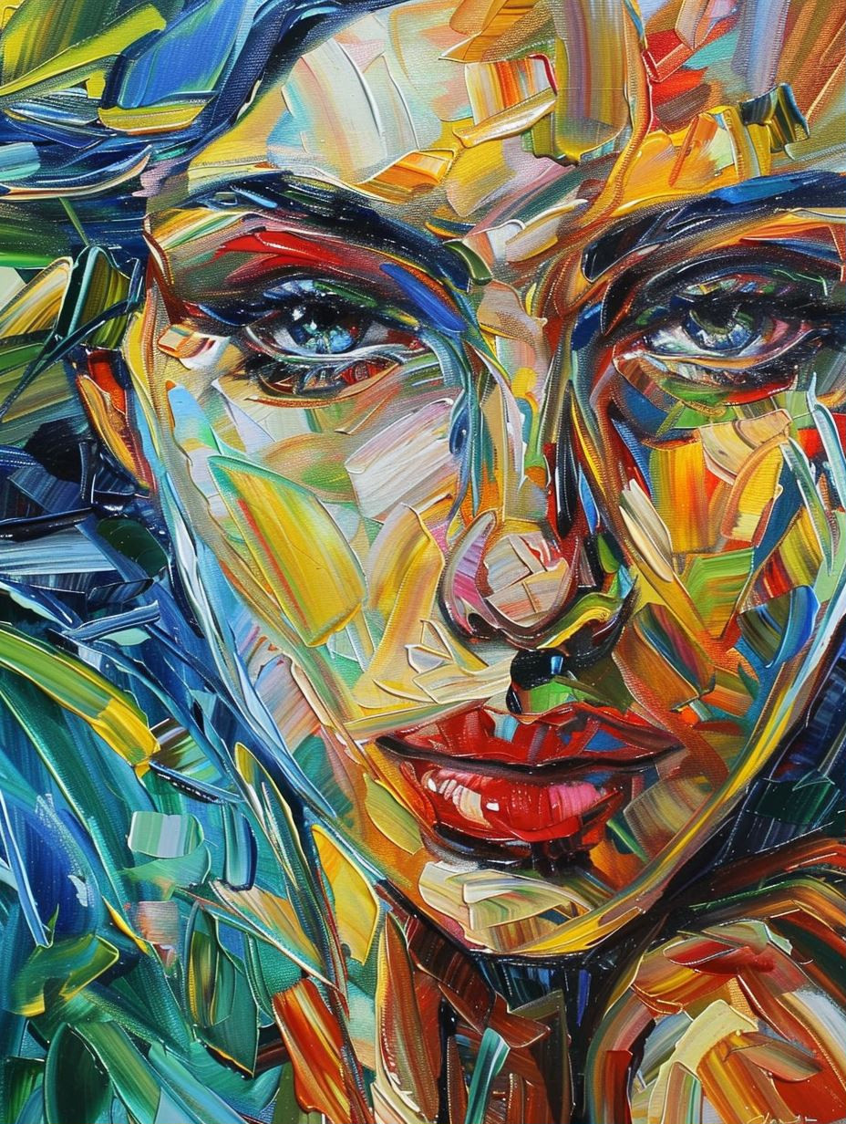Vibrant Abstract Expressionist Portraits - Image 1