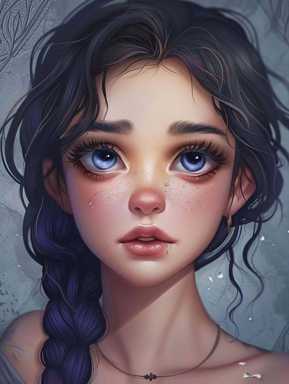 Ethereal Gaze: Digital Portrait Series - Image 3