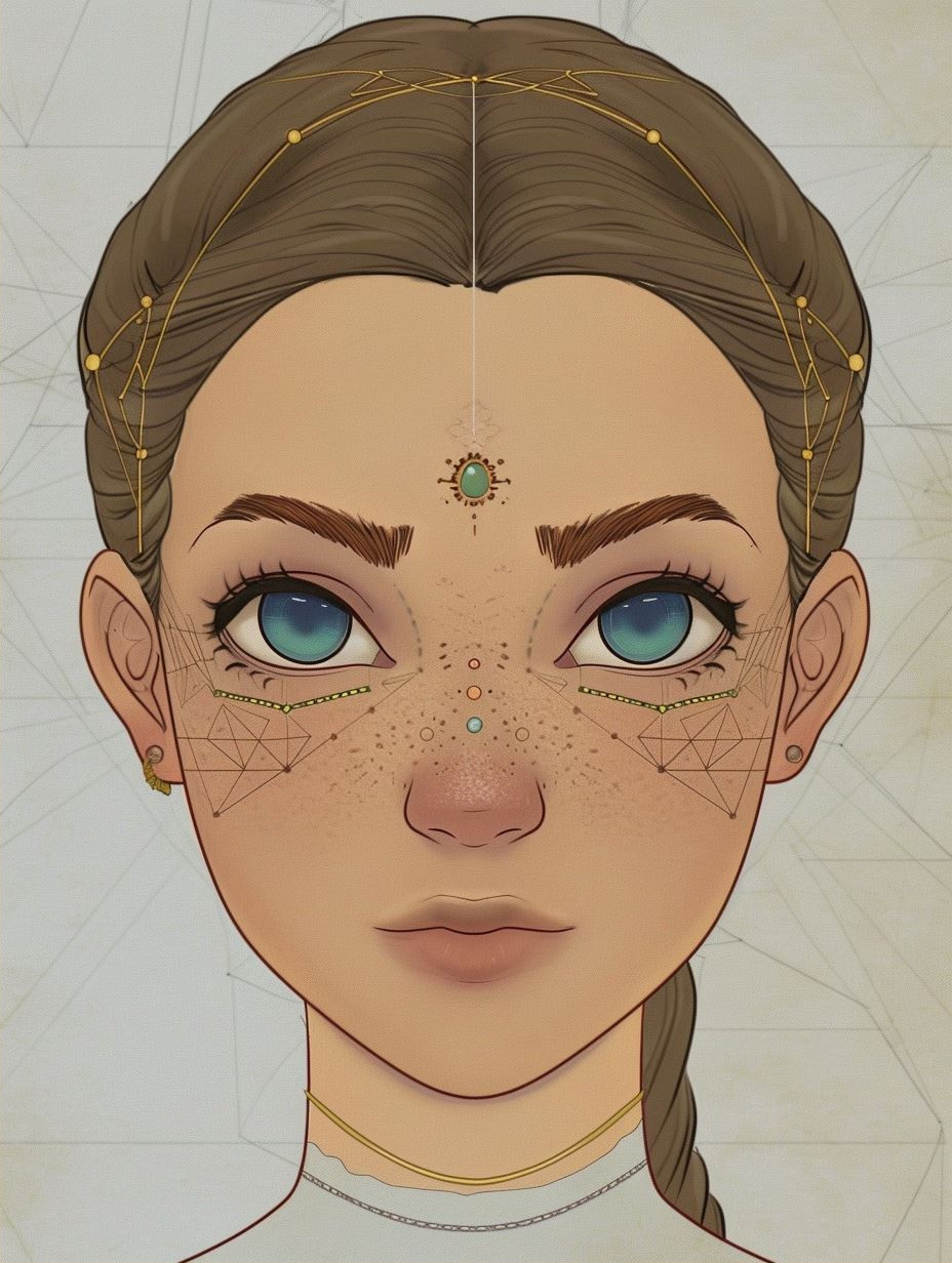 Digital Portrait Study: Female Face Variations - Image 2