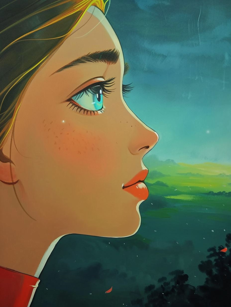 Melancholy Echoes of Azure Dreams - Image 1