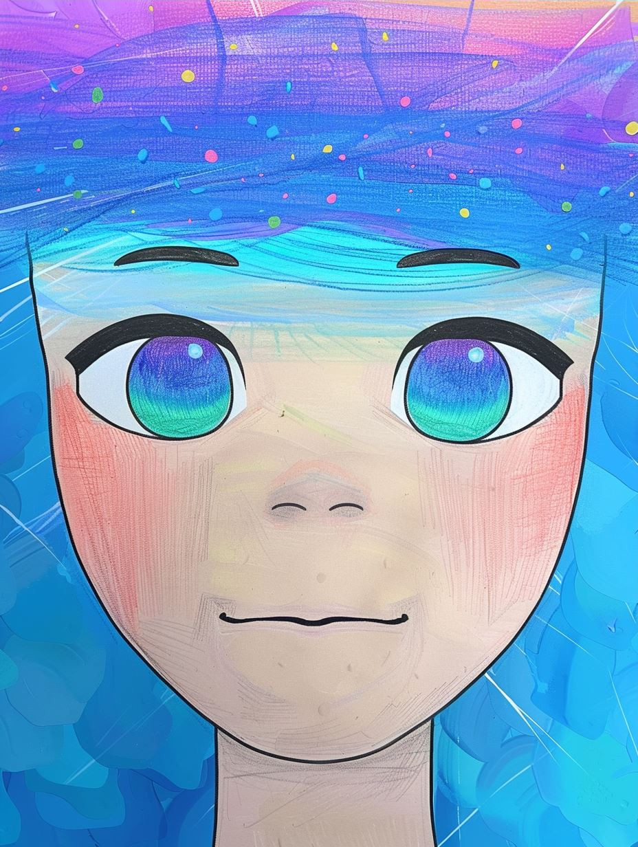 Digital Dreams in Azure Hues - Image 3