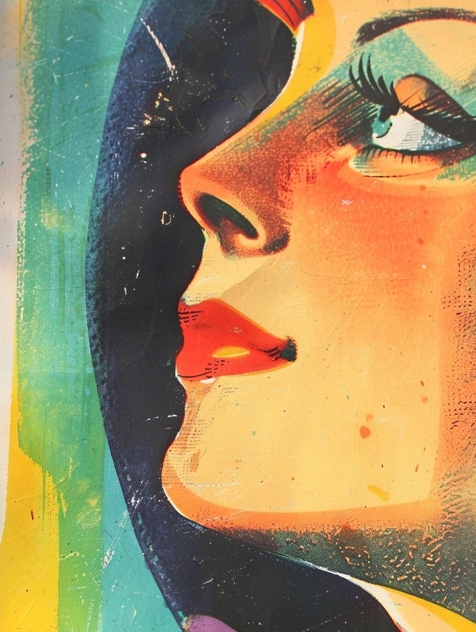 Fragmented Gazes in Vintage Pop Art - Image 4