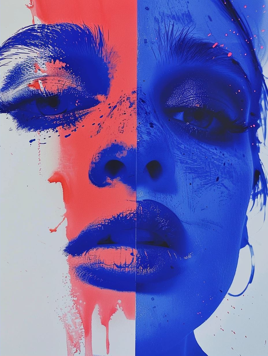 Neon Fragments of a Face - Image 2