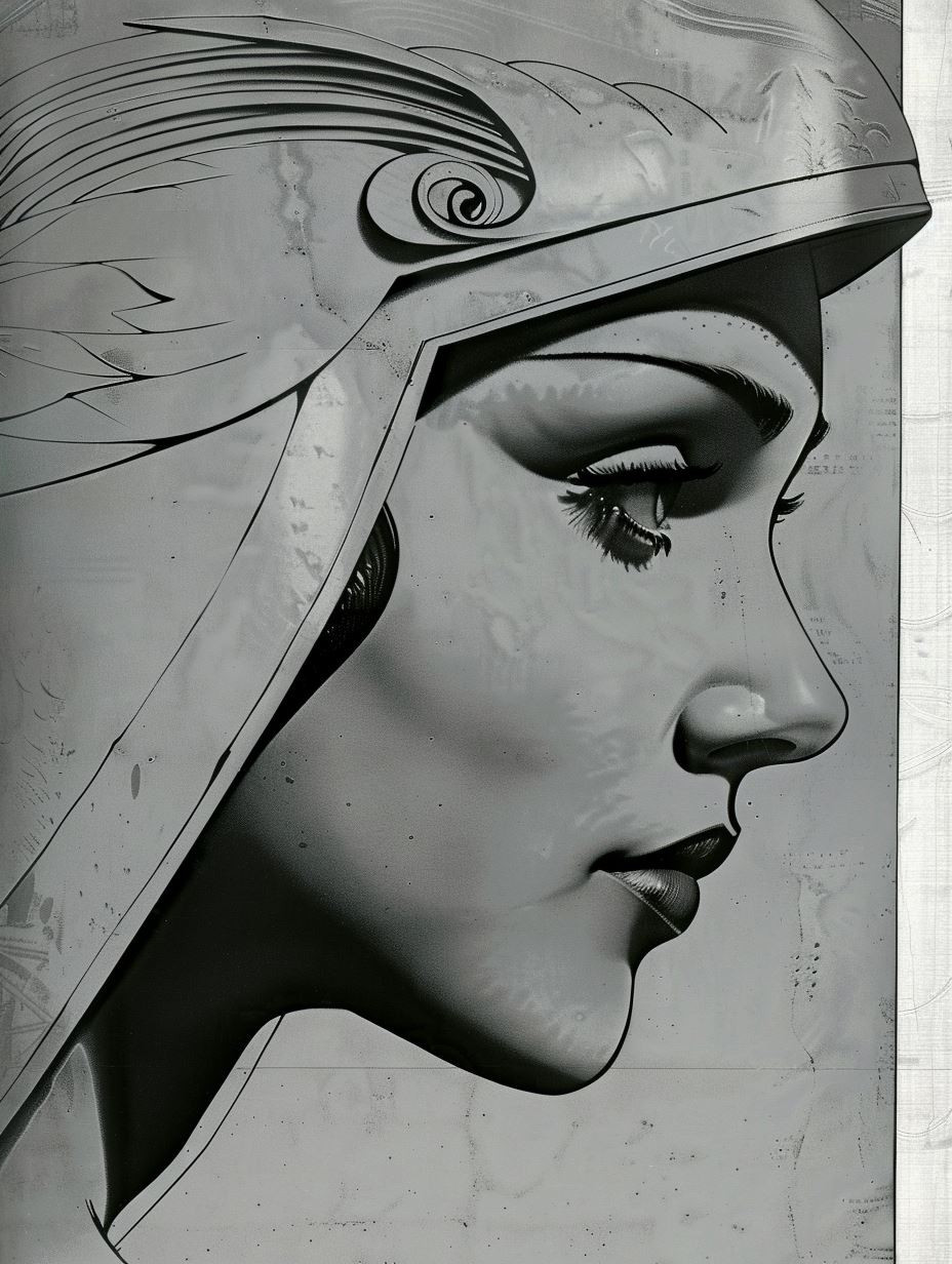 Vintage Art Deco Portraiture Study - Image 4