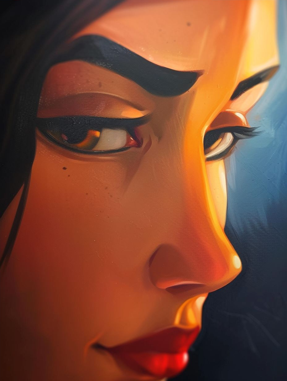Ethereal Gazes: Digital Portrait Collection - Image 4
