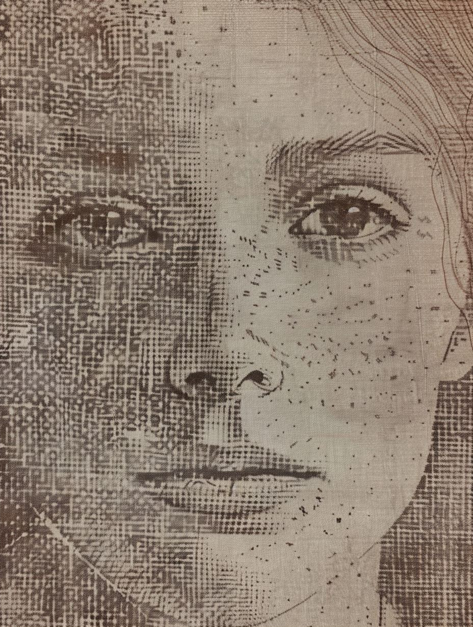 Geometric Halftone Portrait Study - Image 2
